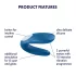 Satisfyer Double Whale - Paarvibrator mit 2 Motoren (blau)