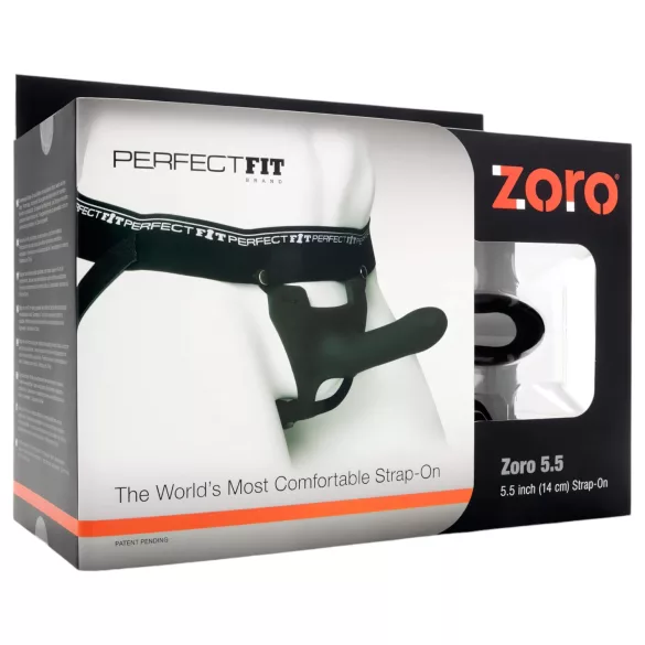 Perfect Fit ZORO 5.5- anbringbarer Dildo (14cm) - Schwarz
