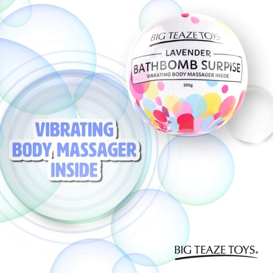Big Teaze Toys - Minivibrator in einem Badebomb (Lavendel)