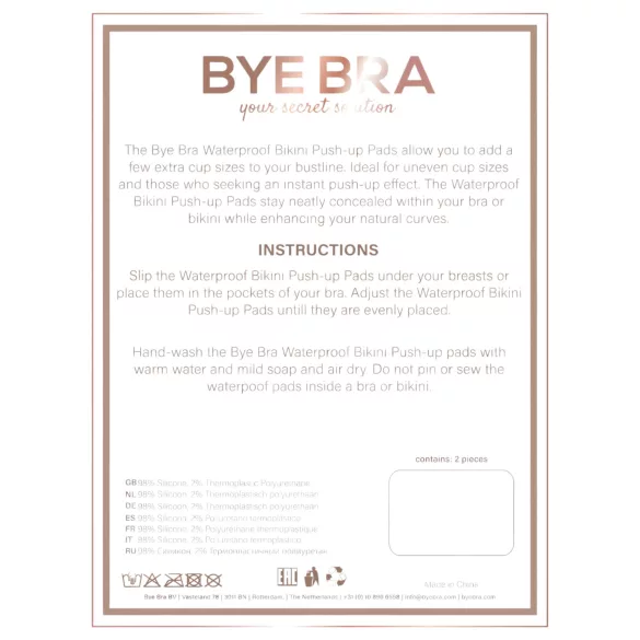 Bye Bra - Wasserdichte Hebekissen (transparent)