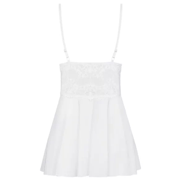 Obsessive 810-BAB-2 - Spitzen Babydoll und String (weiß)