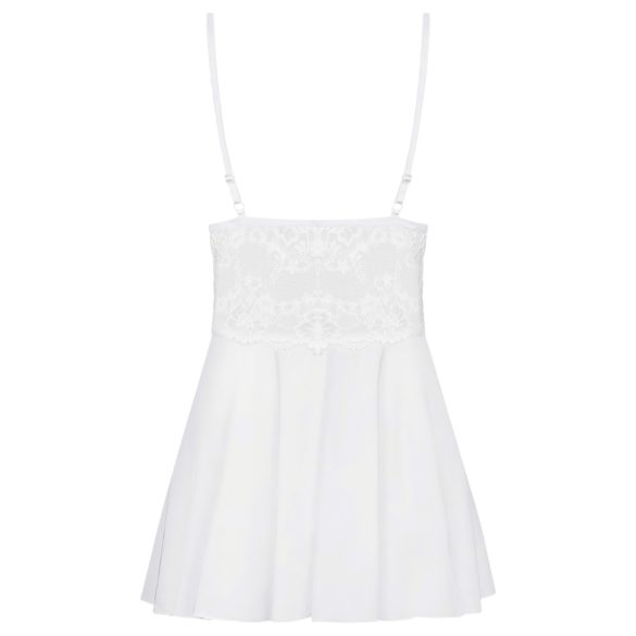 Obsessive 810-BAB-2 - Spitzen Babydoll und String (weiß) - L/XL