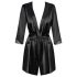 Obsessive Satinia Robe - Satin Morgenmantel Set (Schwarz) - L/XL