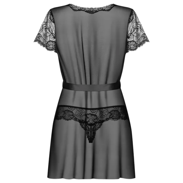 Obsessive Alluria - Spitzenkimono und Tanga (schwarz)