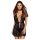 Obsessive Alluria - Spitzenmantel und String (Schwarz) - L/XL