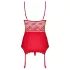 Obsessive Lovica - Spitzen-Oberteil mit Strapshalter und String (rot)