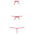 Obsessive Luiza - Tulpen-Tanga-Body mit Trägern - Rot (S/M)