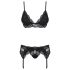 Obsessive 810-SEG-1 - Spitzen Dessous-Set (Schwarz)