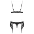Obsessive 810-SEG-1 - Spitzen Dessous-Set (schwarz) - L/XL