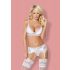 Obsessive 810-SEG-2 - Verführerisches Spitzen-Lingerie-Set (Weiß)