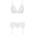 Obsessive 810-SEG-2 - Verführerisches Spitzen-Lingerie-Set (Weiß)