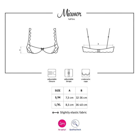 Obsessive Miamor - Spitzen-BH (schwarz) - L/XL