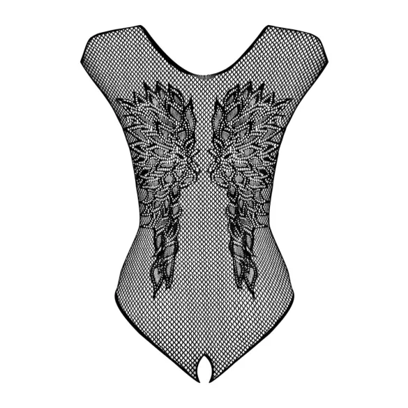 Obsessive B112 - Engelsflügel Netz-Body (schwarz) - XL/XXL
