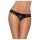 Obsessive Miamor - Steinverzierte, offene Damen-Spitzenstring (schwarz) - L/XL