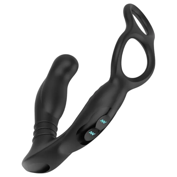 Nexus Simul8 - vibrierender Penisring mit Anal-Dildo (schwarz)