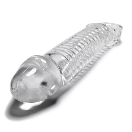 OXBALLS Muscle - gerippter Penisüberzug (transparent)