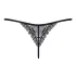 Obsessive Intensa - Riemen-Spitzen-Tanga (schwarz)