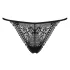 Obsessive Intensa - Riemen-Spitzen-Tanga (schwarz)
