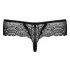 Obsessive Miamor - Edelstein-Spitzenstring für Damen (schwarz)