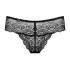 Obsessive Miamor - Edelstein-Spitzenstring für Damen (schwarz) - L/XL