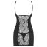 Obsessive Heartina - Negligé und String (schwarz) - L/XL