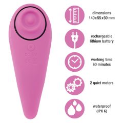   FEELZTOYS Femmegasm - wasserdichter Vaginal- und Klitorisvibrator (rosa)