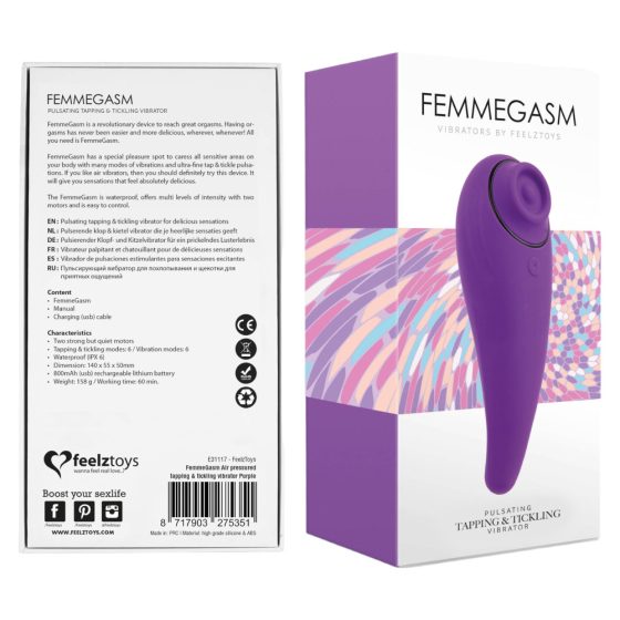 FEELZTOYS Femmegasm - wasserfester Vaginal- und Klitorisvibrator (lila)