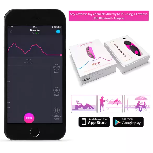 LOVENSE Ferri - intelligenter Klitoris-Vibrator (schwarz-pink)