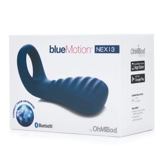 OHMIBOD Bluemotion Nex 3 - intelligenter, akkubetriebener Vibrationspenisring (blau)