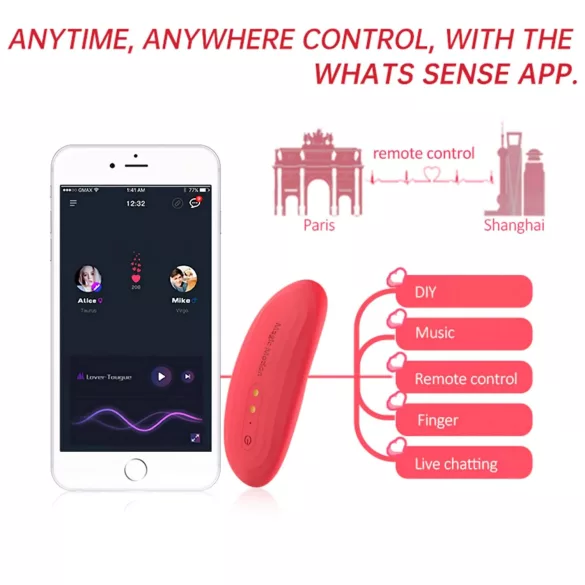 Magic Motion Nyx - wasserdichter Klitoris-Vibrator (Koralle)