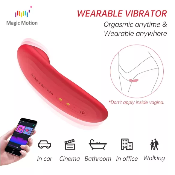 Magic Motion Nyx - wasserdichter Klitoris-Vibrator (Koralle)