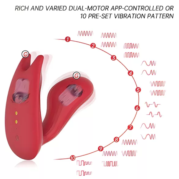 Magic Motion Umi - tragbarer, app-gesteuerter Einlegevibrator (rot)