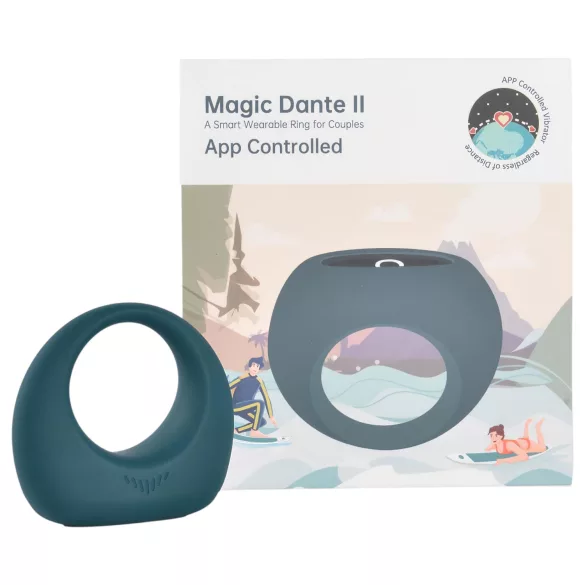 Magic Motion Dante II - App-gesteuerter vibrierender Penisring für Männer (blau)