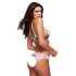 Baci - Blumiger Spitzen-BH-Set + Offene Panty - M/L