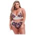 Baci Plus Size - Blumen- und Spitzen-BH-Set