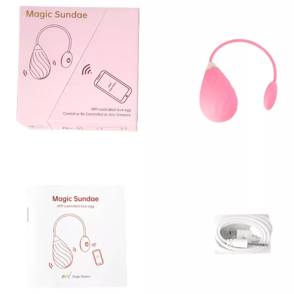 Magic Motion Sundae - tragbares app-gesteuertes Vibratorei (Pink)