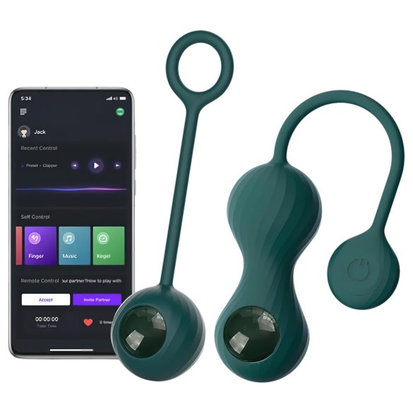 Magic Motion Crystal Duo - Intelligente Geishakugel-Set - (Grün)
