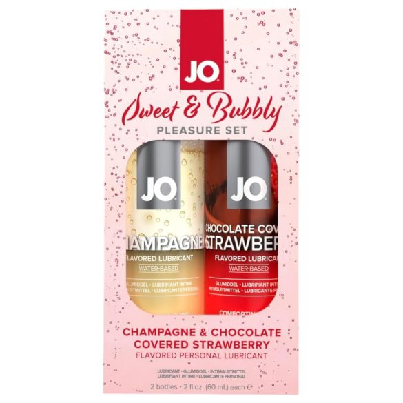 JO System Sündige Süße Gleitgel - Champagner, Schoko & Erdbeer (2er-Set)