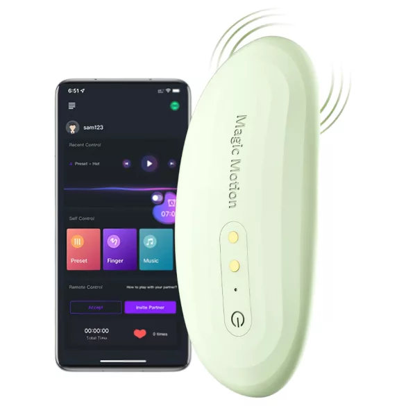 Magic Motion Nyx - tragbarer app-gesteuerter Höschenvibrator (grün)