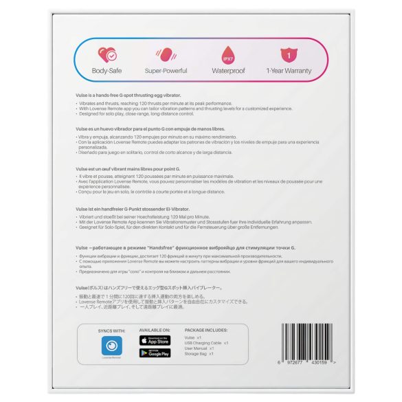 LOVENSE Vulse - Smarter bewegendes Vibroei (rot)